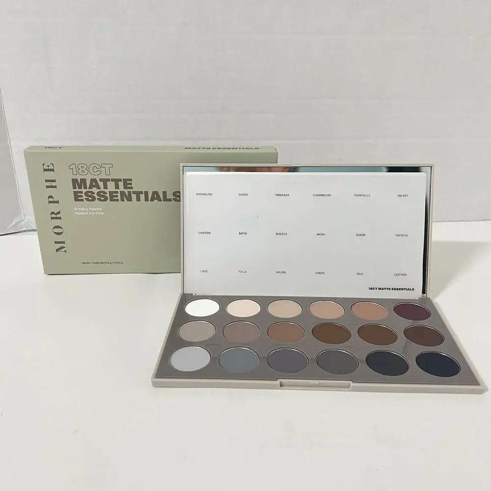 Morphe 18CT Matte Essentials Artistry 18-Pan Eyeshadow Palette Full Size NIB